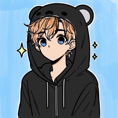 a 17 year old boy in a cute animal hoodie