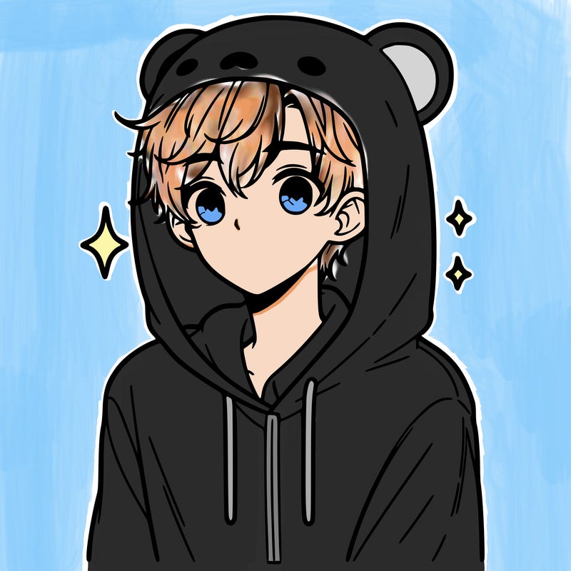 a 17 year old boy in a cute animal hoodie