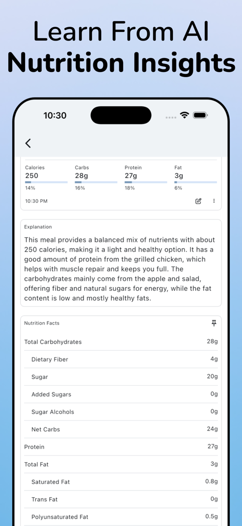 Journable — AI Calorie Counter - AI nutrition insights and macronutrient analysis in the Journable app