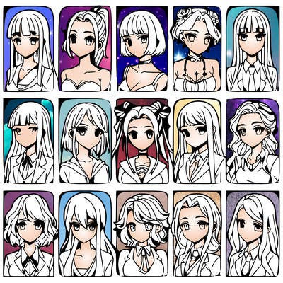 girls that look diffrent anime