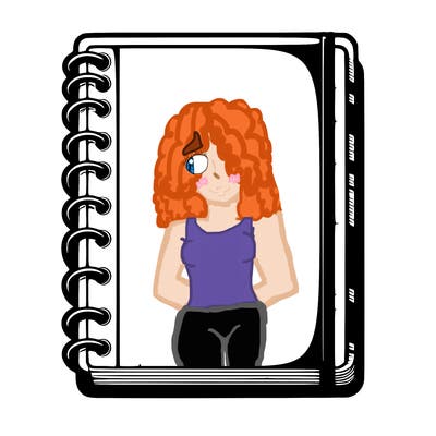 blank, realistic notebook