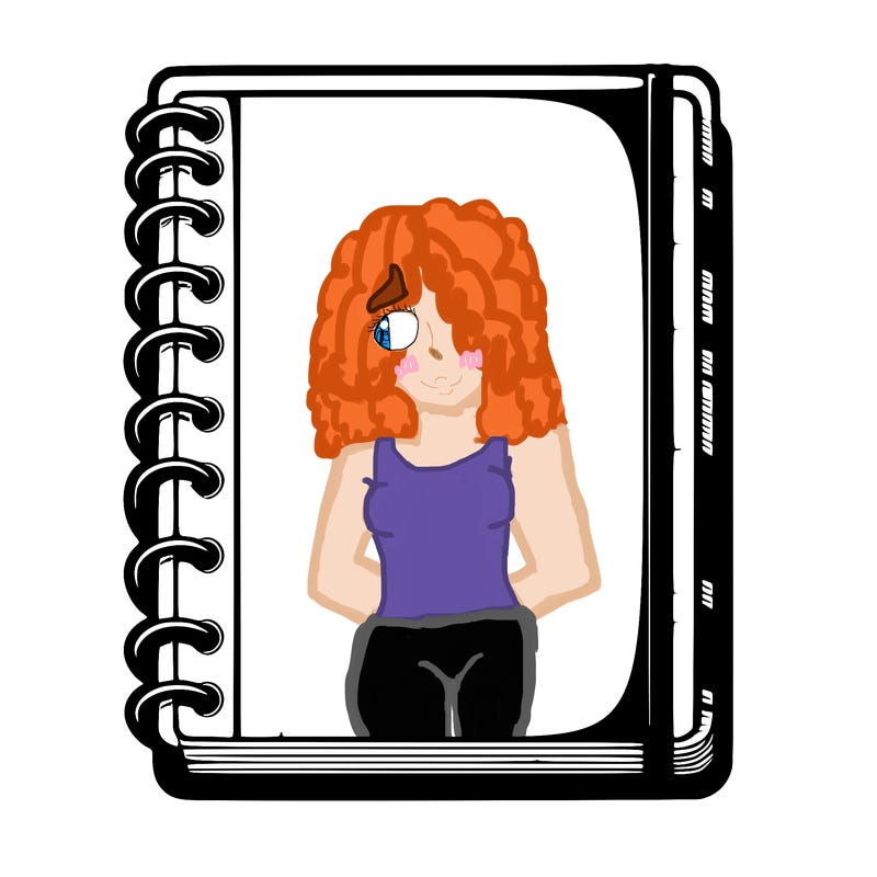 blank, realistic notebook