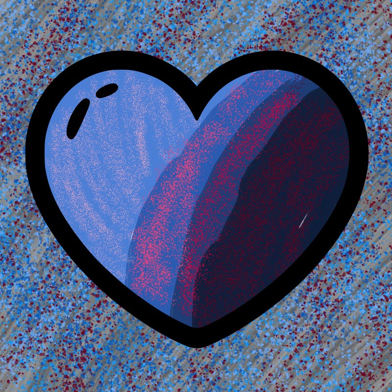 a blank heart
