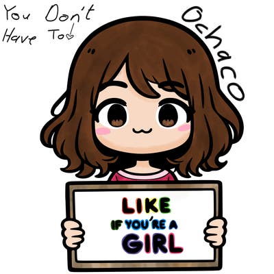 a cute girl holding a sign that says like if you’re a girl