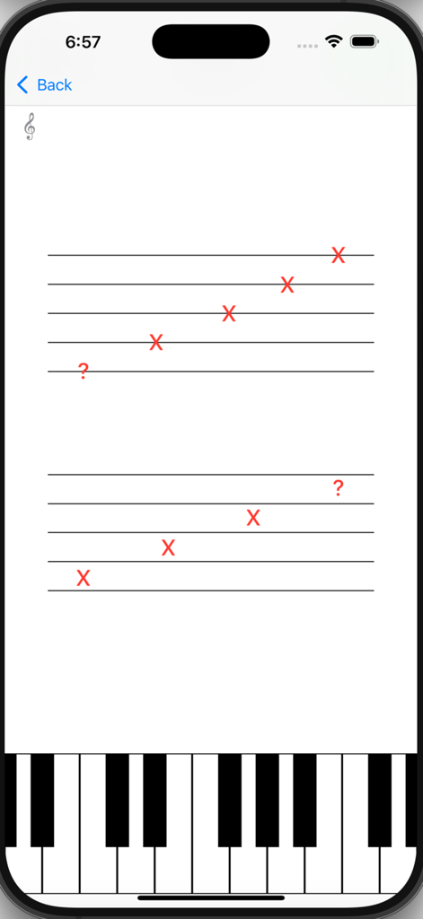 Piano Play - the easy way - Lição interativa de pauta musical com um teclado de piano para aprender a localização das notas.