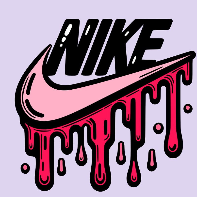 dripping nike logo