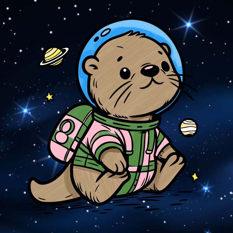 otter in a space suit