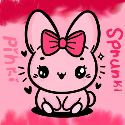 kawaii bunny with bow
