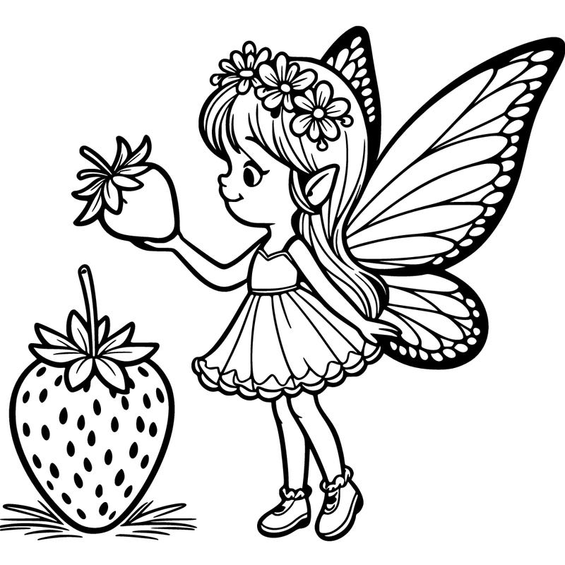 fairy with strawberry wings