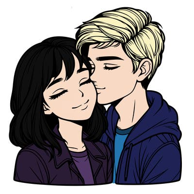 realistic girl and boy  love