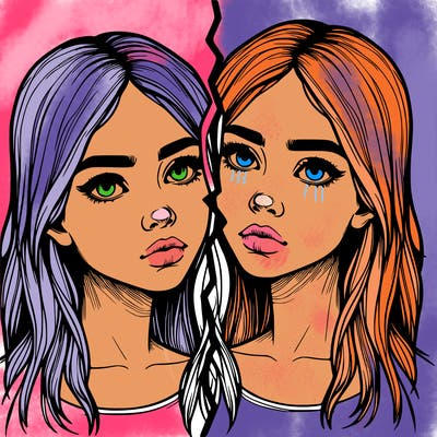 realistic girl split