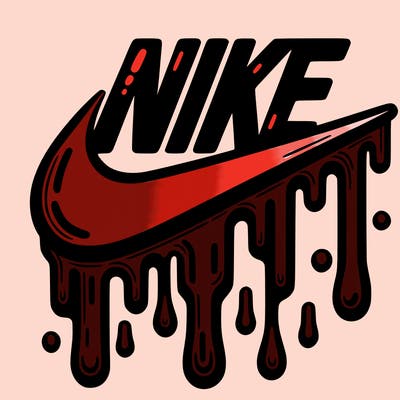 dripping nike logo