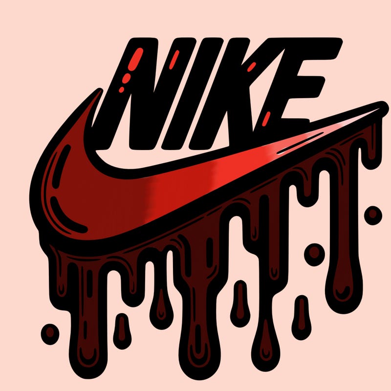 dripping nike logo