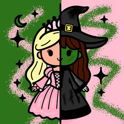 split princess and witch