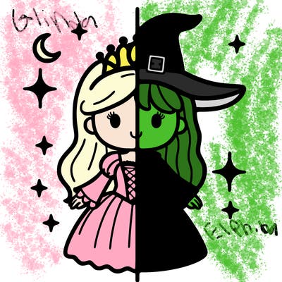 split princess and witch