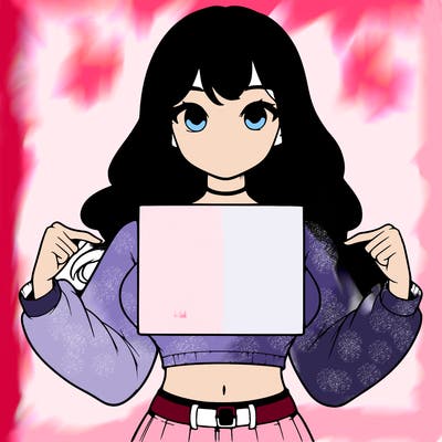 girl holding a blank sign in a long sleeve crop top
