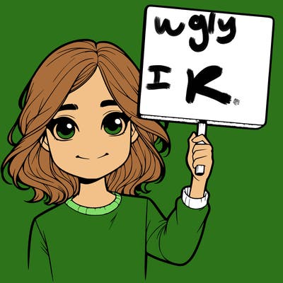 realistic girl holding up a sign