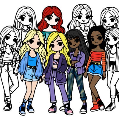 group of girls