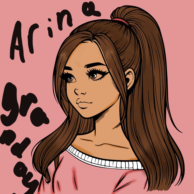 realistic girl with a high ponytail