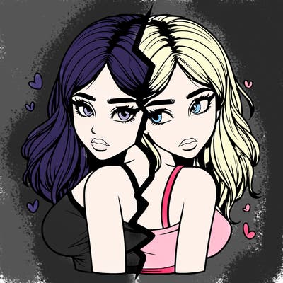 realistic girl split