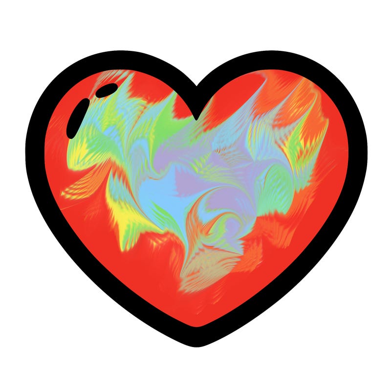 a blank heart