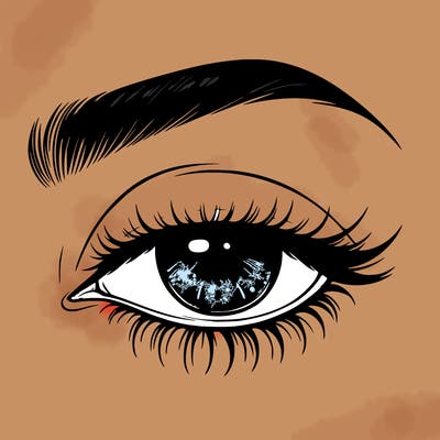 eye closed realistic