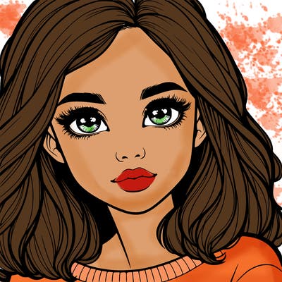 realistic girl whith cute eyes