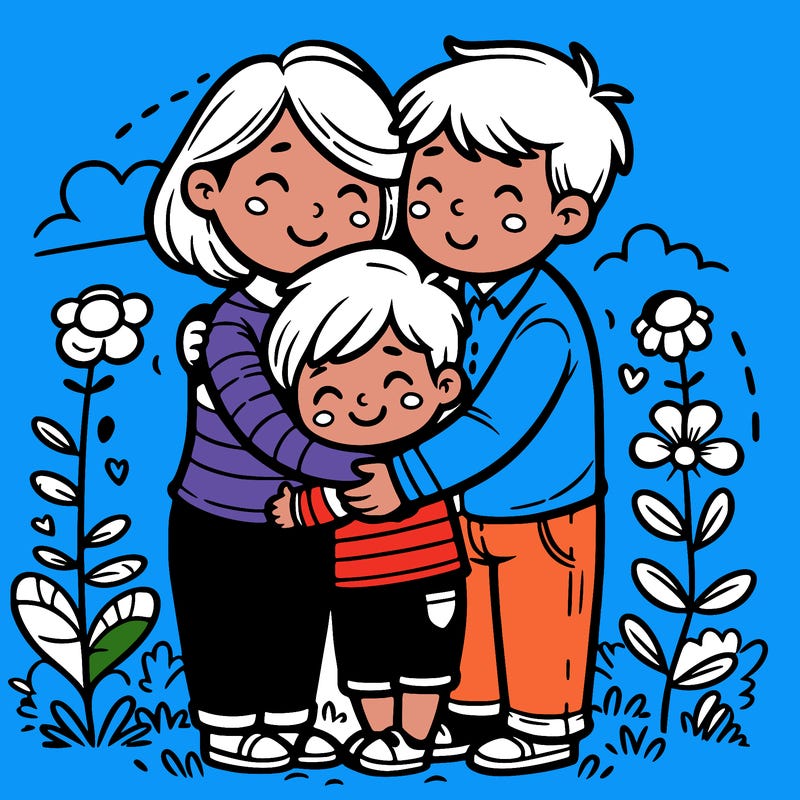 parents hugging