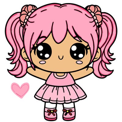 cute cartoon girl