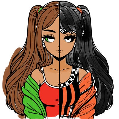 realistic girl split