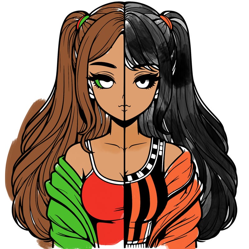 realistic girl split