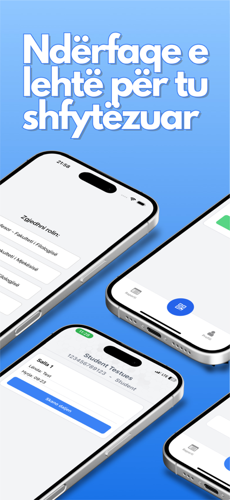 eVijueshmeria - Múltiples iPhones mostrando la interfaz fácil de usar de la aplicación de asistencia digital eVijueshmeria para estudiantes y profesores