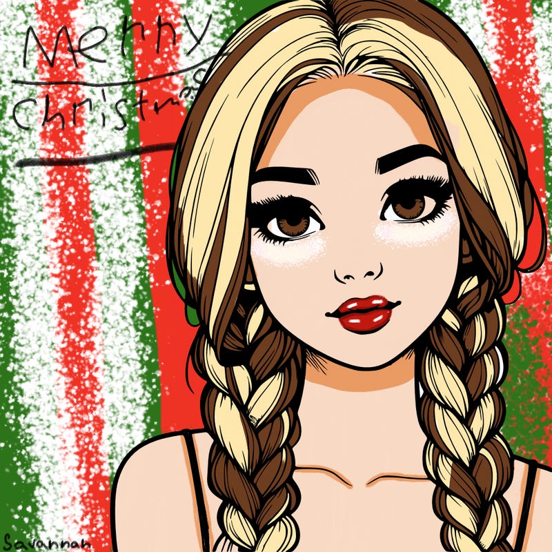 realistic girl with braids