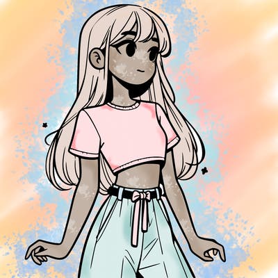 girl in a cute crop top