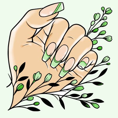 nails with french tip