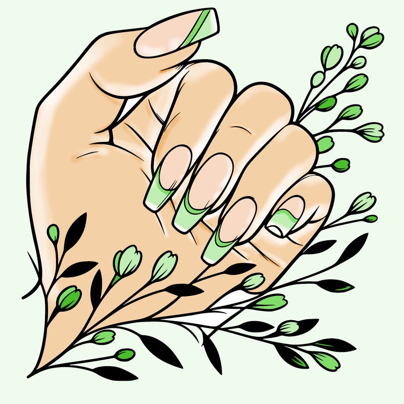 nails with french tip