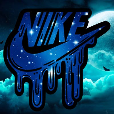 dripping nike logo