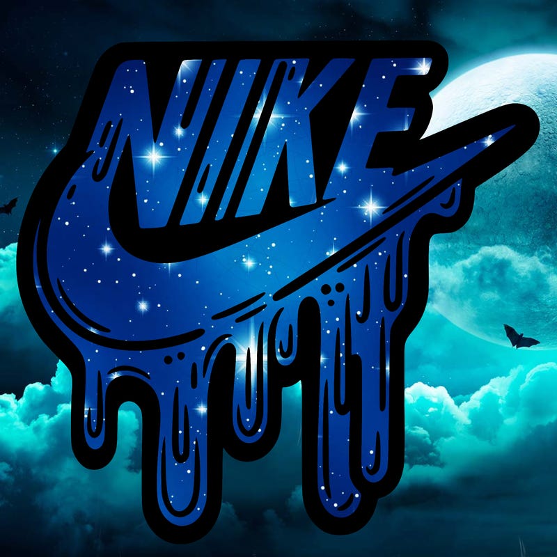 dripping nike logo