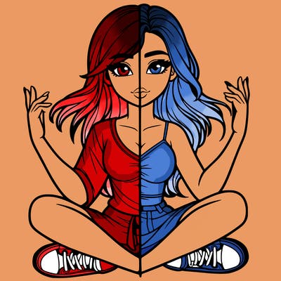 realistic girl split