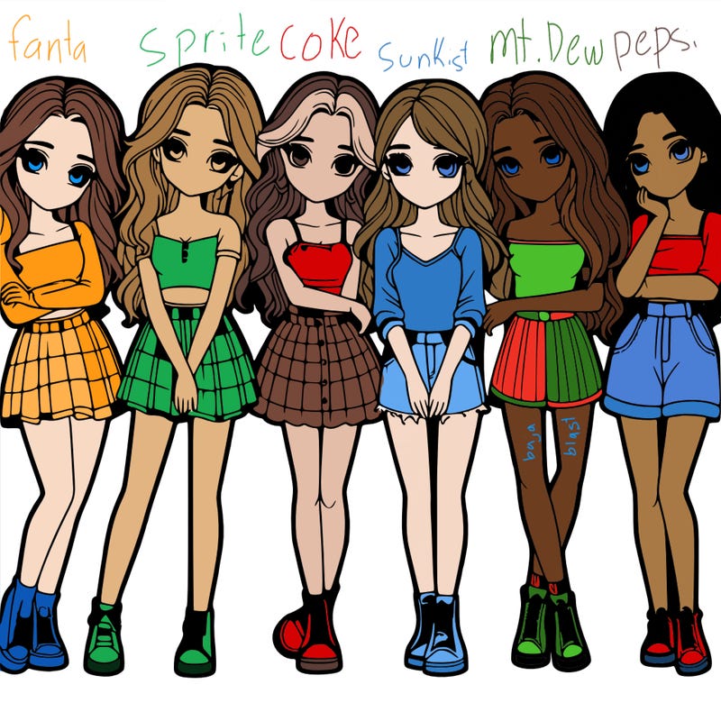 a group of girls realistic