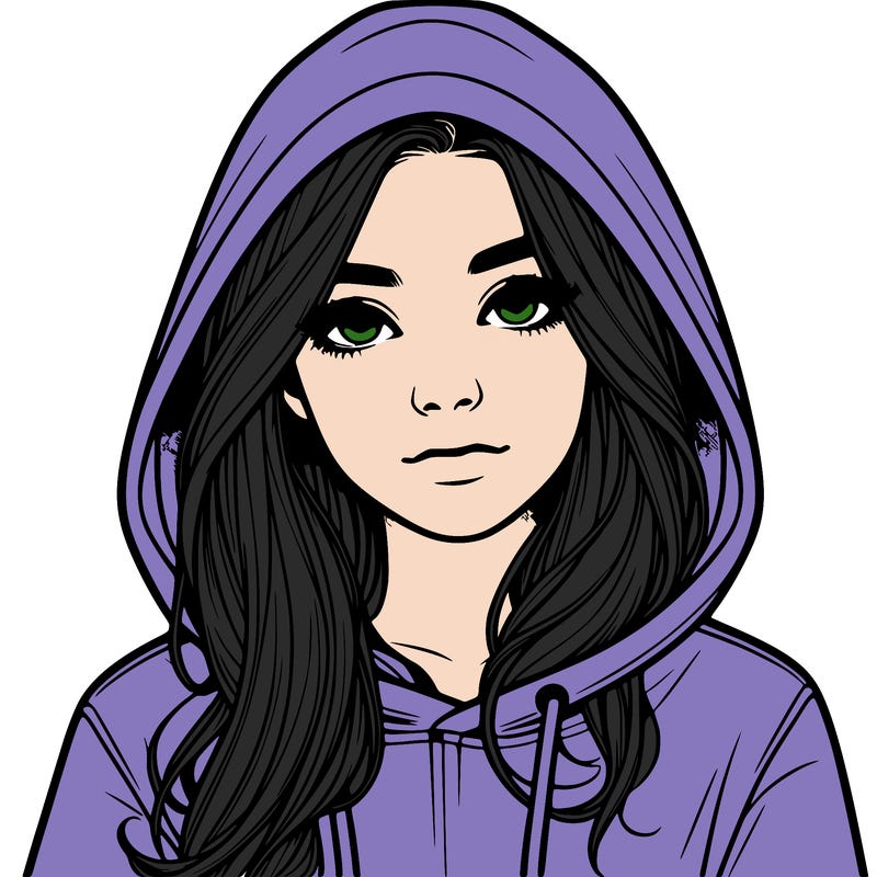 realistic girl with a hoodie