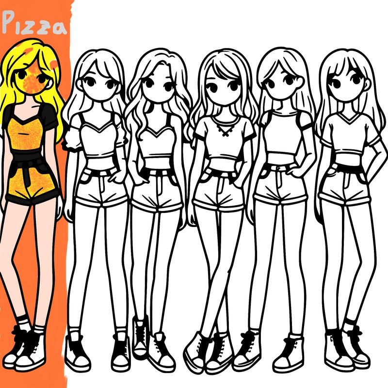 a group of girls wearing crop tops and shorts