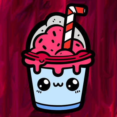 slushie cup with a cute face