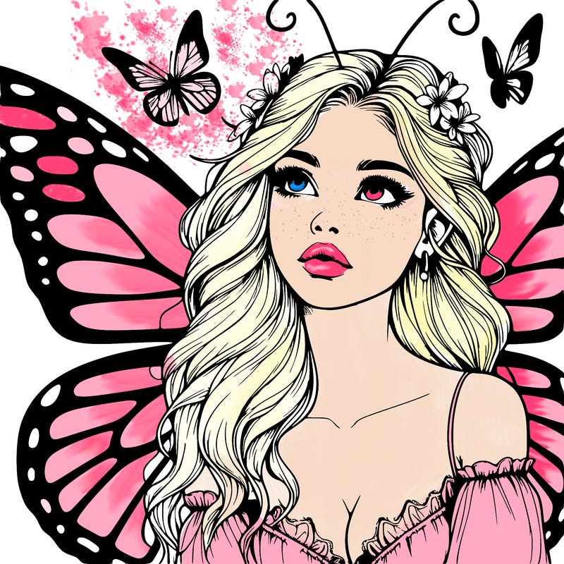 butterfly fairy realistic girl