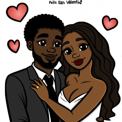 black man and white women in love realistic