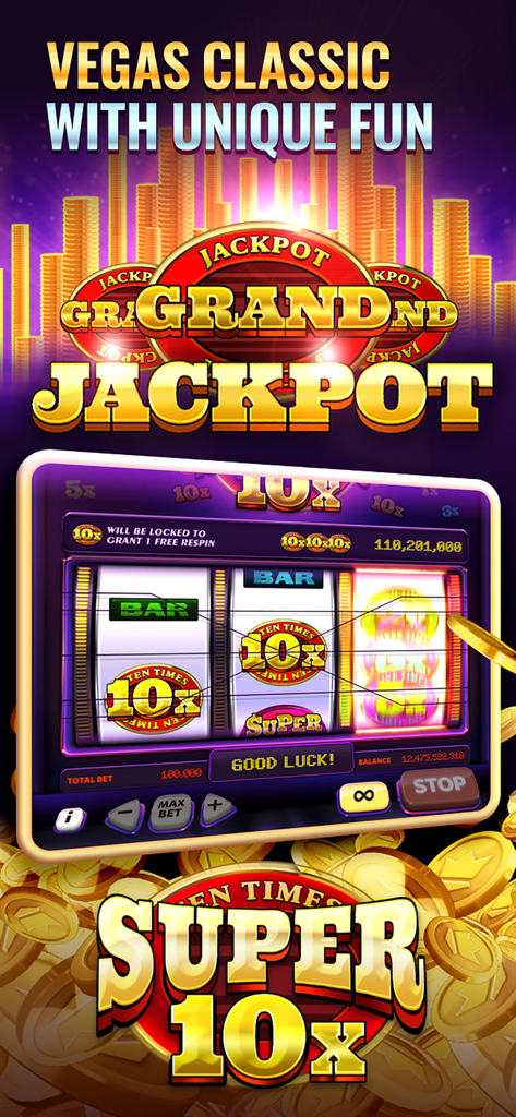 Gold Party Casino - Gold Party Casino slot machine featuring a Grand Jackpot and Super 10x multiplier