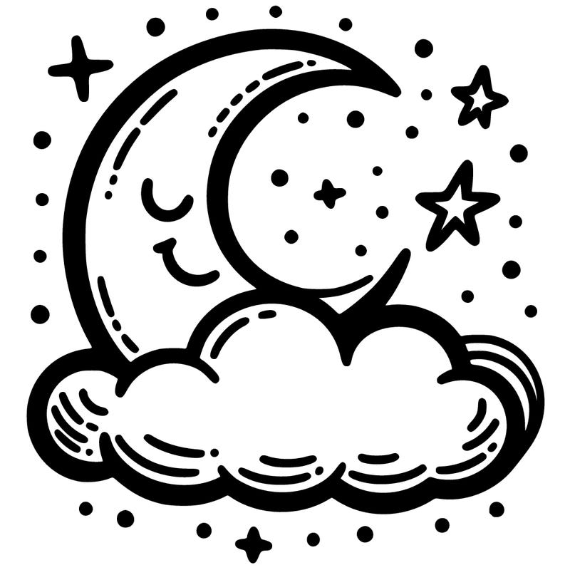 cloud with moon