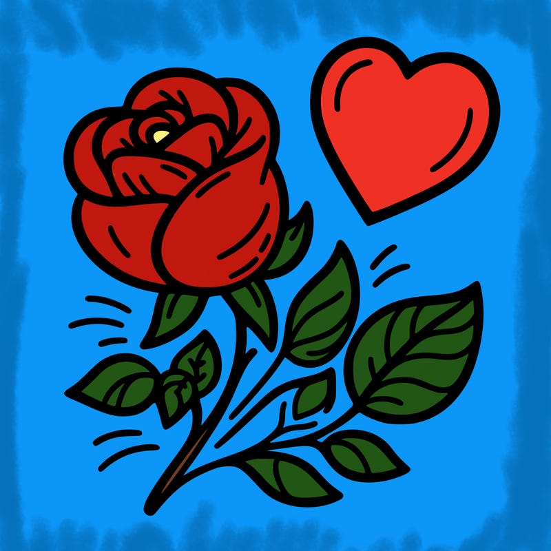 rose and heart