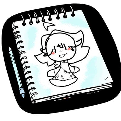 a blank sketch pad