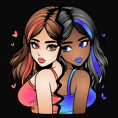 realistic girl split